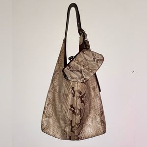 COACH LIMITED EDITION SNAKESKIN SHOULDER BAG W/MATCHING CHANGE PURSE